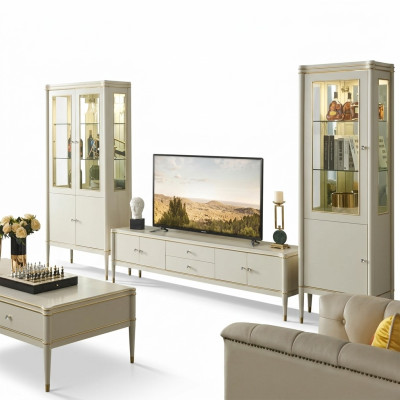 Design Wohnwand Sideboard 2x Schrank rtv Lowboard Anrichte 3 tlg. Set