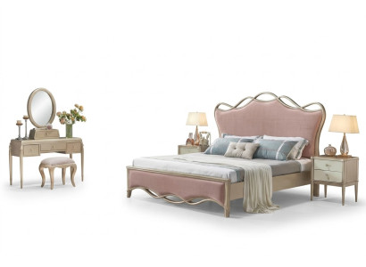Design Schlafzimmer Bett Luxus Betten Leder Rosa Doppel Polster Möbel Textil Neu