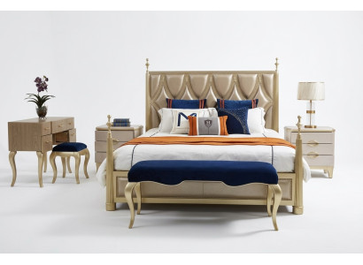 Design Schlafzimmer Bett Luxus Doppel Betten Holz Modern Polster Möbel 180x200cm