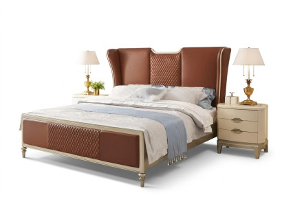 Luxus Bett Braun Betten Bettgestelle Doppel Modern Doppelbett Schlafzimmer Neu