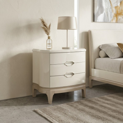 Modern Nachttisch Beistelltisch Weiß Design Nachtkommode Nachtkonsole