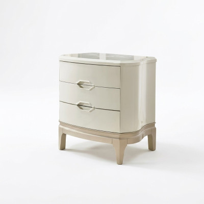 Modern Nachttisch Beistelltisch Weiß Design Nachtkommode Nachtkonsole