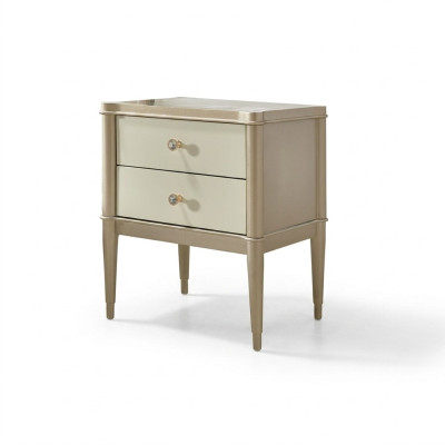 Nachttisch Beistelltisch Tisch Holz Tische Möbel Nachttische Beige Schlafzimmer