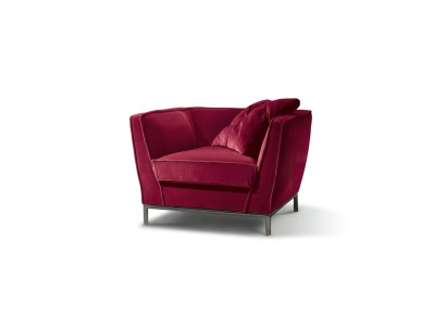 Luxus Einsitzer Sessel Rot Polster Relax Design Italienische Möbel Prianera Neu