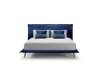 Doppelbett Betten Bettrahmen Bett Holz Schlafzimmer Blau Klassisch Prianera Neu