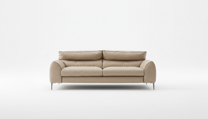 Wohnzimmer Ledersofa Beige Zweisitzer Design Sofas Polster Sofas 2 Sitz Prianera