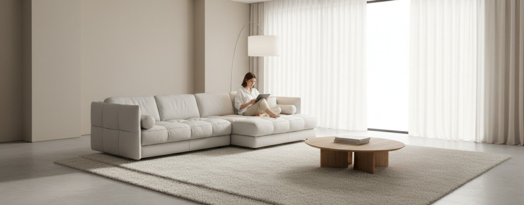 Wohnlandschaft Ecksofa L-Form Möbel Luxus Weiß Modern Sofa