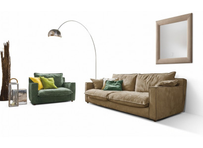 Sofagarnitur 3+1 Sitzer Luxus Garnitur Set Sofas Sessel Leder Sofa Wohnzimmer