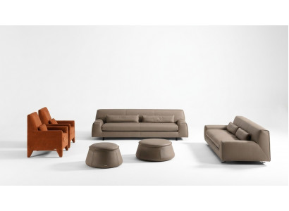 Sofagarnitur Couch Polster Ledersofa Prianera Italienische Möbel Sofa
