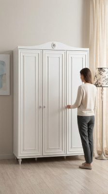 Kleiderschrank Designer Schrank Edler Holz Luxus Kinderzimmer 140cm 