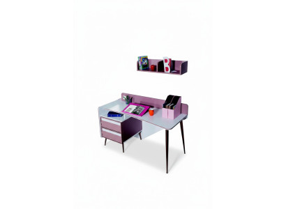 Schreibtisch Holz Rosa Tisch Schreibtische Regal Möbel Jugendzimmer Design