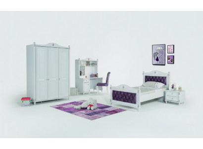 Kinderzimmer Set Möbel Bett Nachttisch Kleiderschrank Möbel Set 4tlg