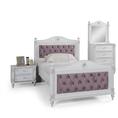 Designer Bett Nachttisch Schlafzimmer Jugendzimmer Set Möbel 2tlg. Betten