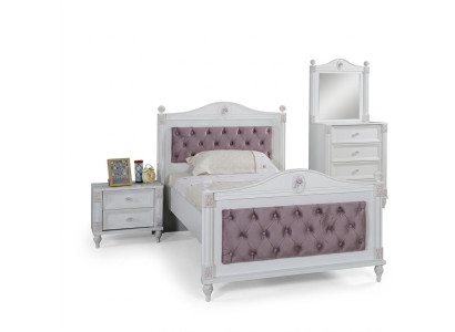 Designer Bett Nachttisch Schlafzimmer Jugendzimmer Set Möbel 2tlg. Betten