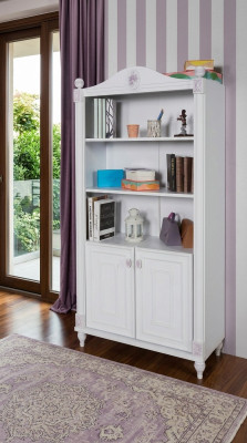 Bücherschrank Bücherregal Jugendzimmer Holz Möbel Regale Weiß Regal