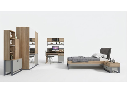 Jugendzimmer Set Bett Kleiderschrank Kinder Schlafzimmer Neu 5tlg.Set