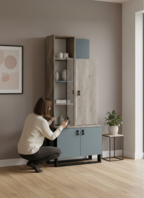 Bücherregal Holzschrank Jugendzimmer Regal Möbel Modern Design Neu