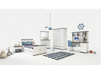 Luxus Jugendzimmer Set Bett Nachttisch Kleiderschrank Möbel 5tlg. Neu
