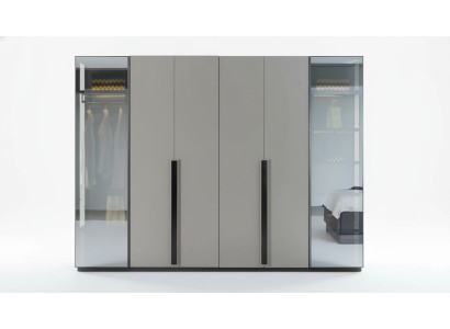 Eleganter Schlafzimmer Kleiderschrank Glasschrank Durchsichtige Fronten Schrank