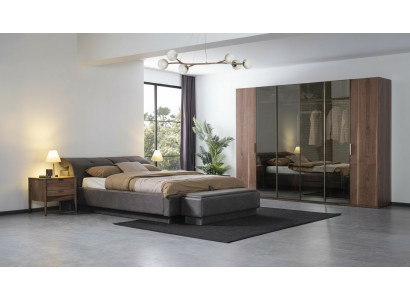 Schlafzimmer Set Möbel Bett 2x Nachttisch Kleiderschrank Möbel Komplett Set 4tlg