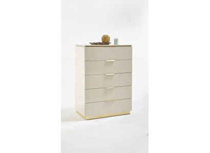 Kommode Beige Holz Luxus Hochschrank Konsolen Schränke Möbel Sideboard Schrank