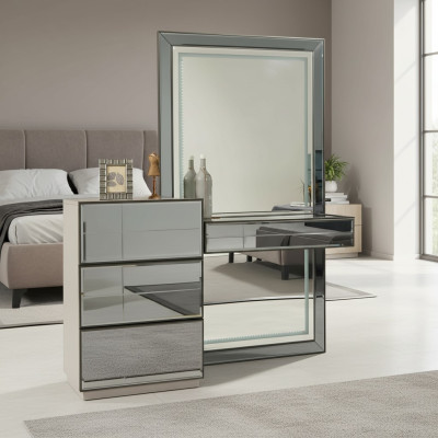 Schminktisch Kommode mit Spiegel Konsole Kommoden Holz Modern Schlafzimmer