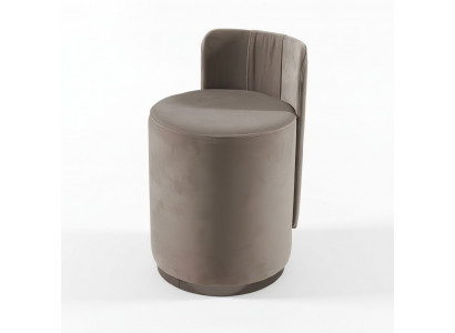 Design Sessel Luxus Ottomane Schminktisch Hocker Runder Polster Stuhl Braun Bank