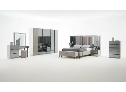 Luxus Schlafzimmer 8tlg Set Komplettes Zimmer Möbel Bett Nachttisch Schrank Neu
