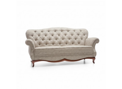 Chesterfield Dreisitzer Couch Polster Möbel Textil Sofa Couchen Stoff