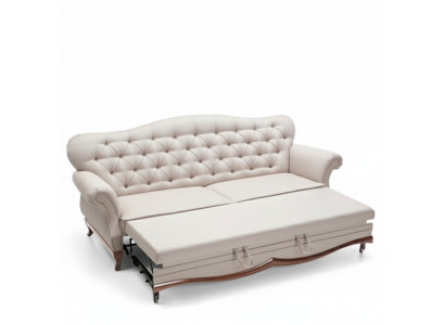 Chesterfield Schlafsofa Sofa mit Bettfunktion Dreisitzer Couch Textil