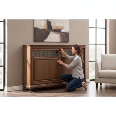 Hausbar Schrank Wohnzimmer Schränke Barschrank Vitrine Italienische Möbel Holz