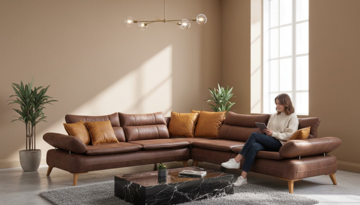 Multifunktion Couch Wohnlandschaft Elektrische Sofa Möbel Sound Leder