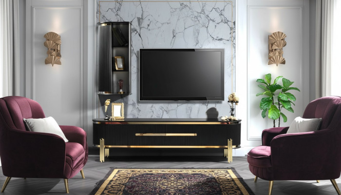tv Schrank Luxus Sideboard Möbel Kommode Wohnzimmerschrank Schränke Regal Holz
