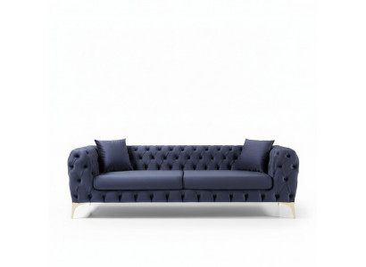 Dreisitzer Sofa Luxus Chesterfield 3 Sitzer Couches Blau Sofas Samt Neu Couch
