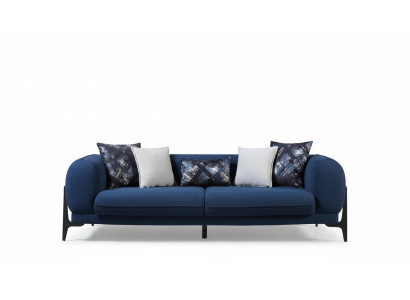 Luxus Dreisitzer Sofa 3 Sitzer Sofas Sitz Design Modern Möbel Couchen Blau Neu