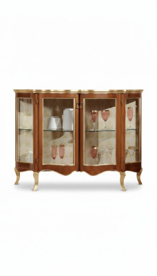 Vitrine Kommode Glaskommoden Luxus Sideboard Schränke Braun Italienische Möbel