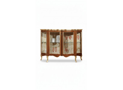Vitrine Kommode Glaskommoden Luxus Sideboard Schränke Braun Italienische Möbel