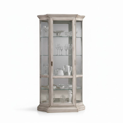 Luxus Holz Vitrine Anrichte Design Schränke Weiß Italienische Möbel Schrank Neu