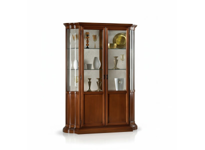 Luxus Holz Vitrine Anrichte Design Schränke Braun Italienische Möbel Schrank Neu