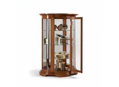 Luxus Holz Vitrine Anrichte Design Schränke Braun Italienische Möbel Schrank Neu