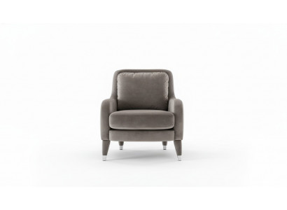 Sessel Einsitzer Luxus Polster Möbel Wohnzimmer Braun Sessel Textil Lounge Neu