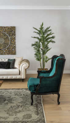 Klassische Sessel Luxus Polster Textil 1Sitzer Polster Einsitzer Moderne Grün