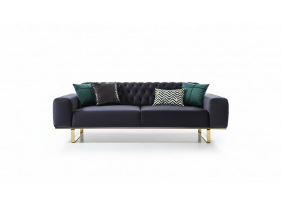 Moderne Sofa 4 Sitz Design Wohnzimmer Polster Holz Polster Moderne Luxus