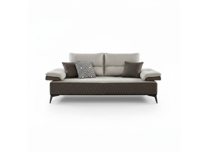 Luxus Dreisitzer Moderne Couch Möbel Grau Couchen Klassische Sofas Stoff Textil