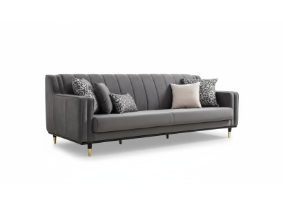Klassische Grau Sofa 3 Sitz Sofas Sitz Design Couch Dreisitzer Luxus Möbel Stil