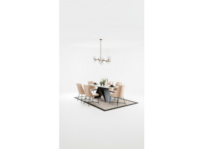 Essgarnitur Essgruppe Möbel Gruppe Esszimmer Esstisch 6x Stuhl Garnitur 7tlg