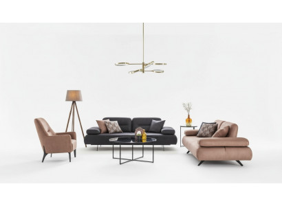 Sofagarnitur 4+3+1 Sitzer Set Design Sofa Polster Couchen Couch Modern Luxus Neu