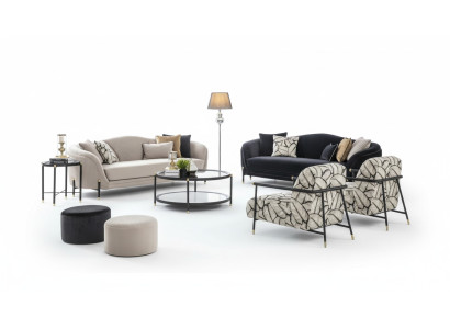 Sofagarnitur 3+3+1+1 Sitz Set Design Sofas Polster Couchen Modern Sofa Neu