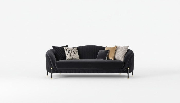 Luxus Sofa 2-Sitzer Stoff Wohnzimmer Modernes Design Sofas Polster Couchen Neu