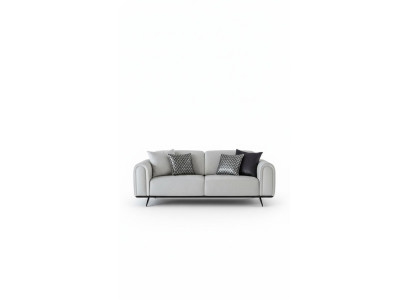 Sofa 3 Sitzer Polstersofa beige Textil Sitz Design Couch Sofas Stoff Modern Neu